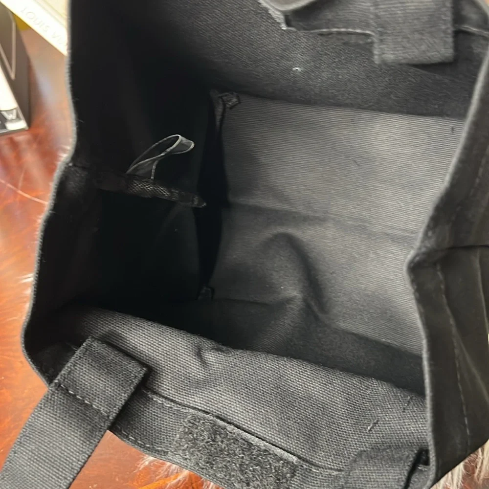 PRADA Beauty L'HOMME Milano L'EAU Black Mini Tote Canvas Bag Box PRADA Logo NWOT - Picture 8 of 17